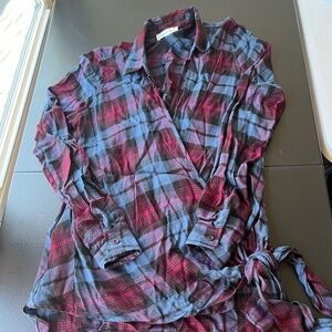 Grace & Lace Plaid Wrap Top